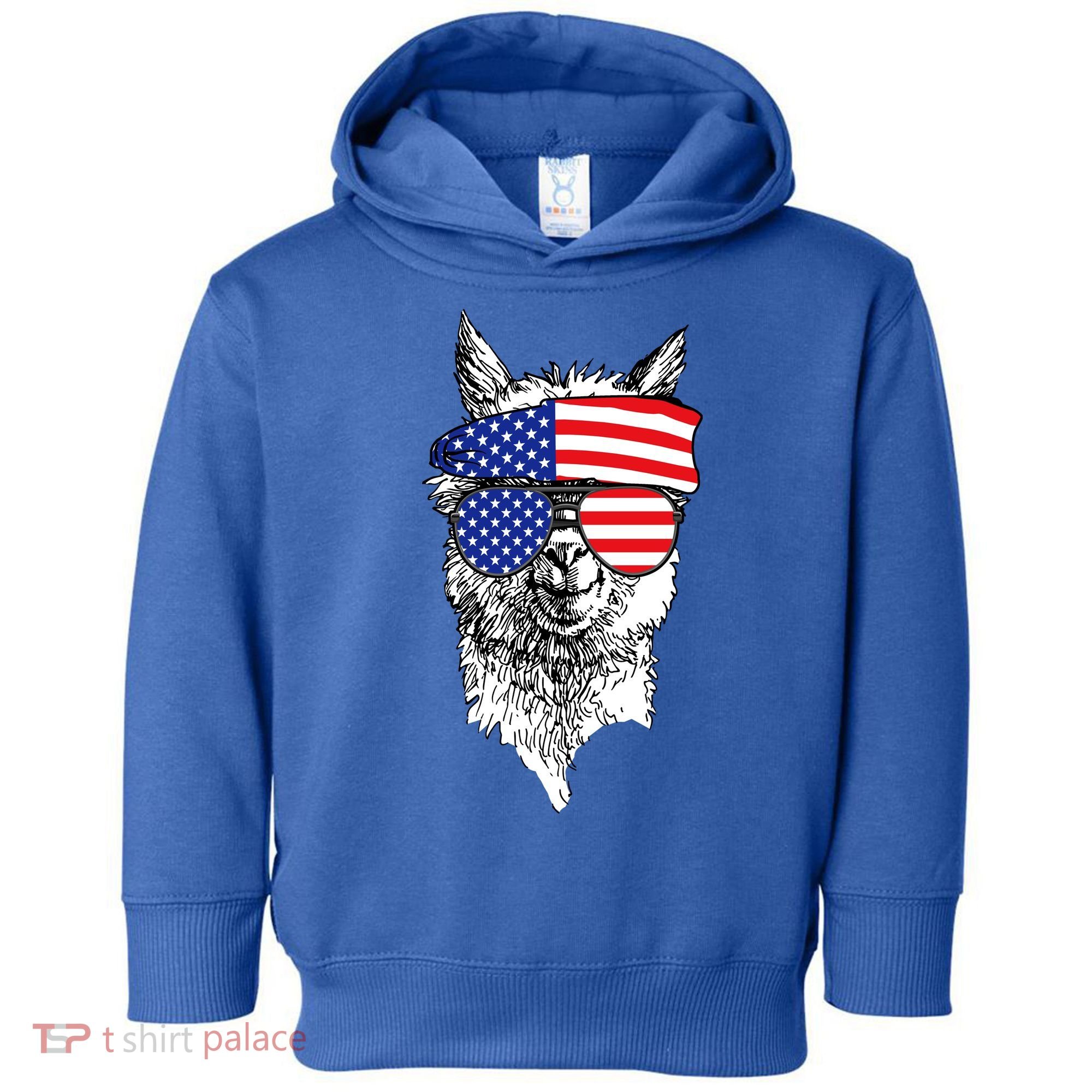 USA Patriotic Llama Toddler Hoodie