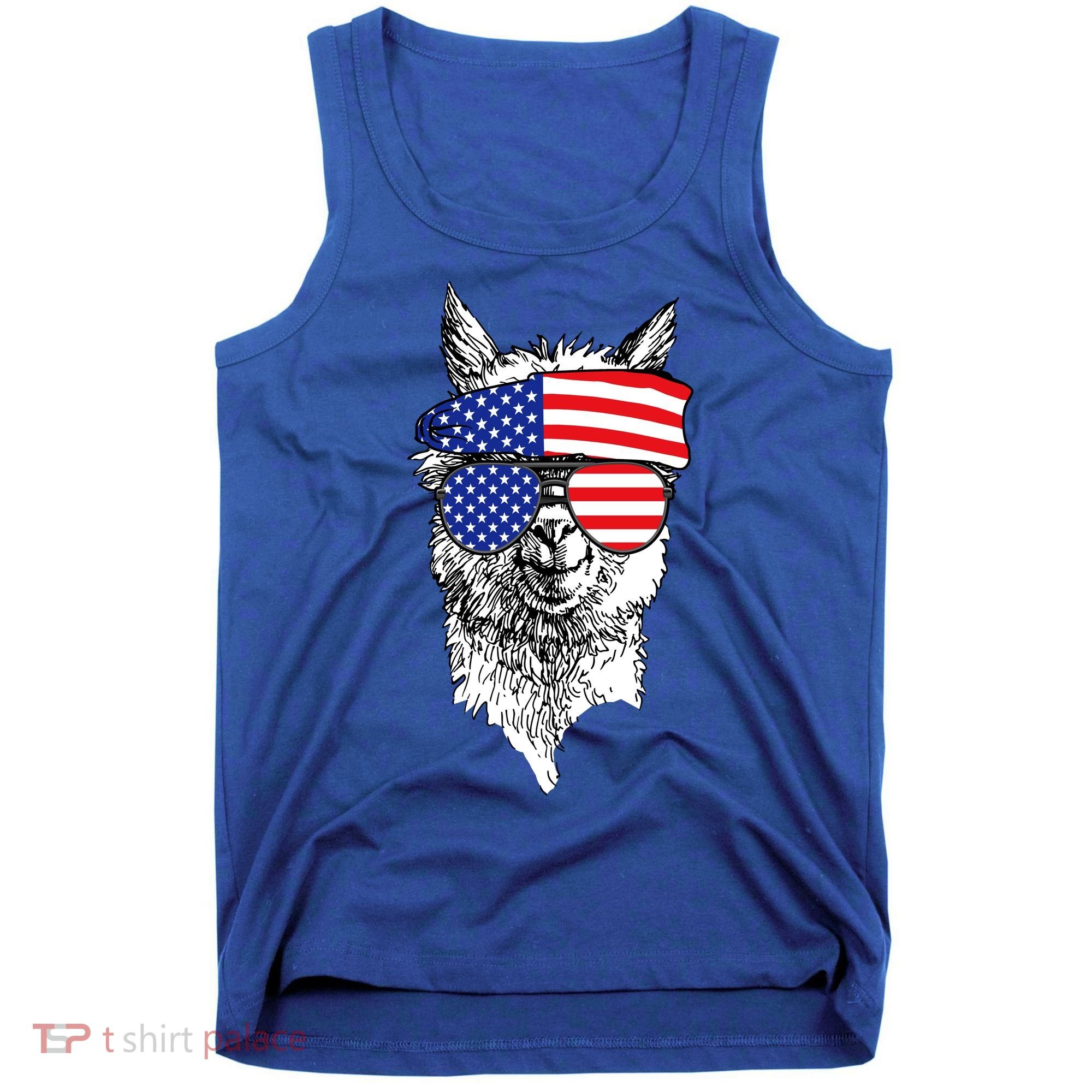 USA Patriotic Llama Tank Top