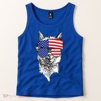 USA Patriotic Llama Tank Top thumb 2
