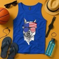 USA Patriotic Llama Tank Top thumb 4