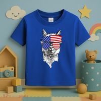 USA Patriotic Llama Toddler T-Shirt thumb 3