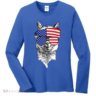 USA Patriotic Llama Women's Long Sleeve Shirt