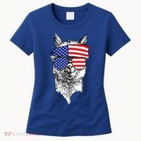 USA Patriotic Llama Women's T-Shirt thumb 0