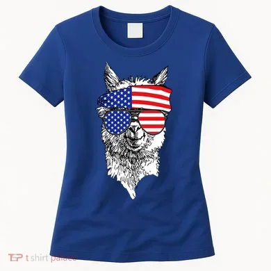 USA Patriotic Llama Women's T-Shirt