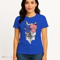 USA Patriotic Llama Women's T-Shirt thumb 4