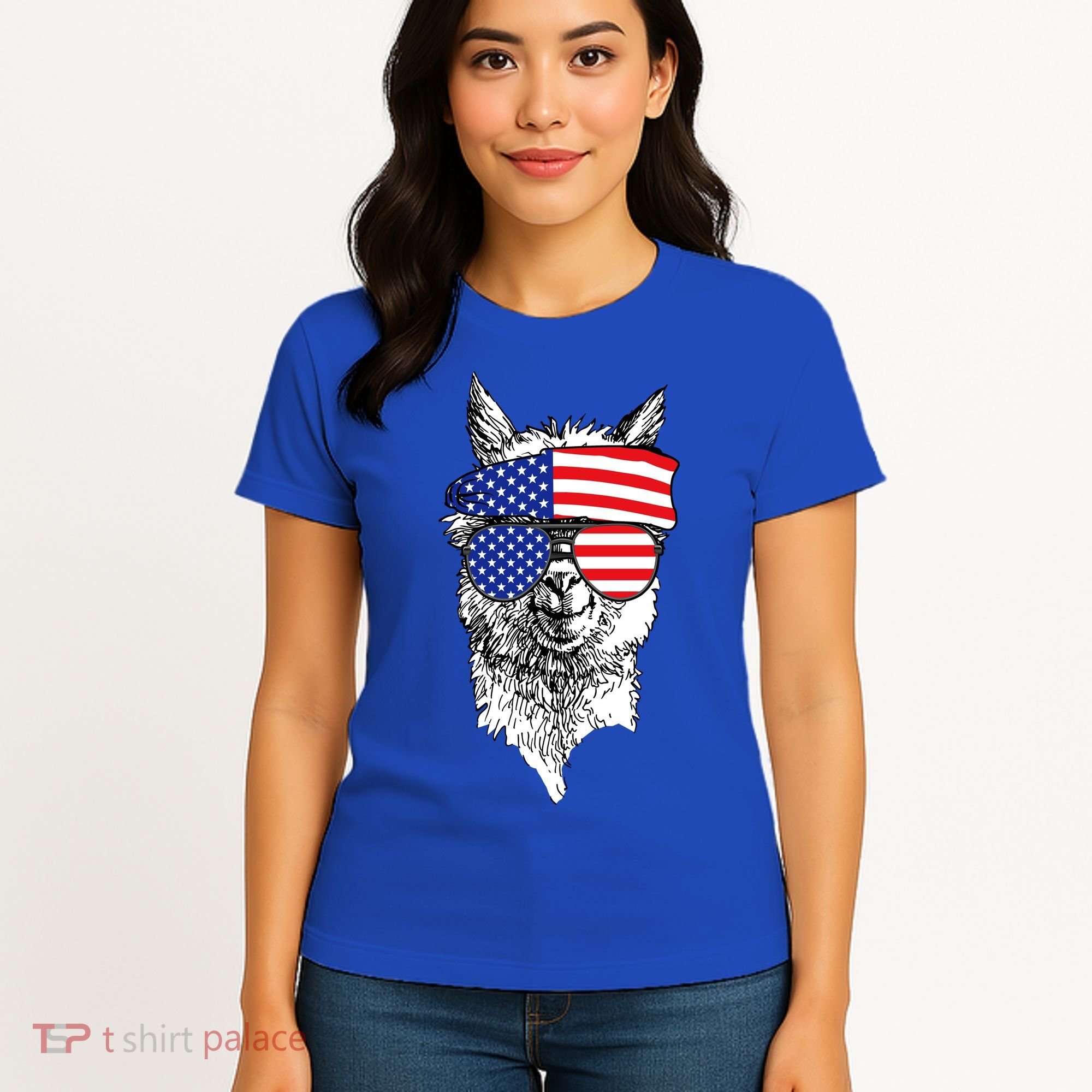 USA Patriotic Llama Women's T-Shirt