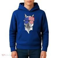 USA Patriotic Llama Kids Hoodie thumb 4