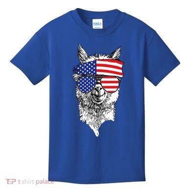 USA Patriotic Llama Kids T-Shirt