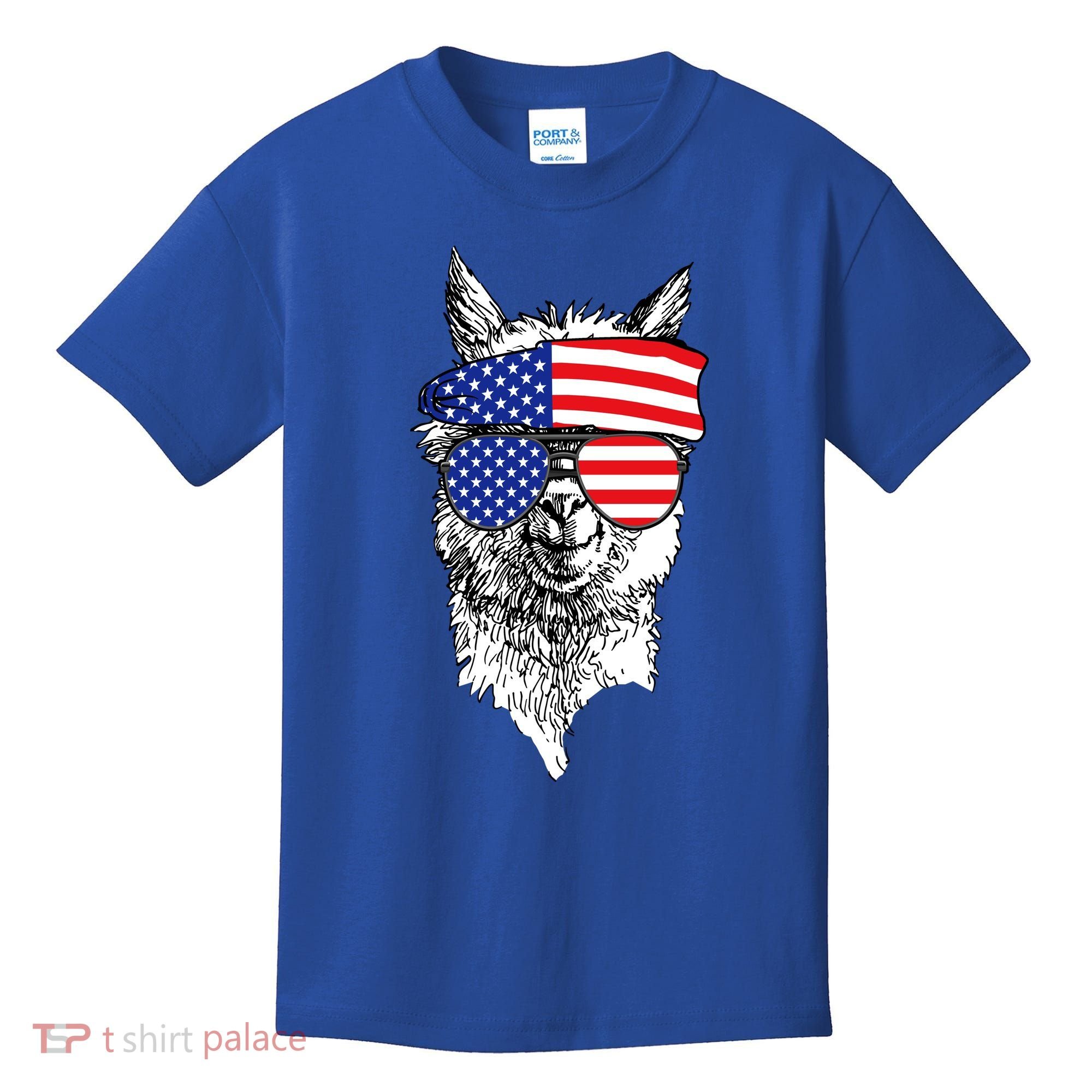 USA Patriotic Llama Kids T-Shirt