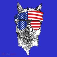 USA Patriotic Llama Kids T-Shirt thumb 4
