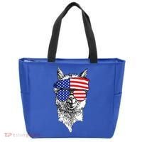 USA Patriotic Llama Tote Bag thumb 0
