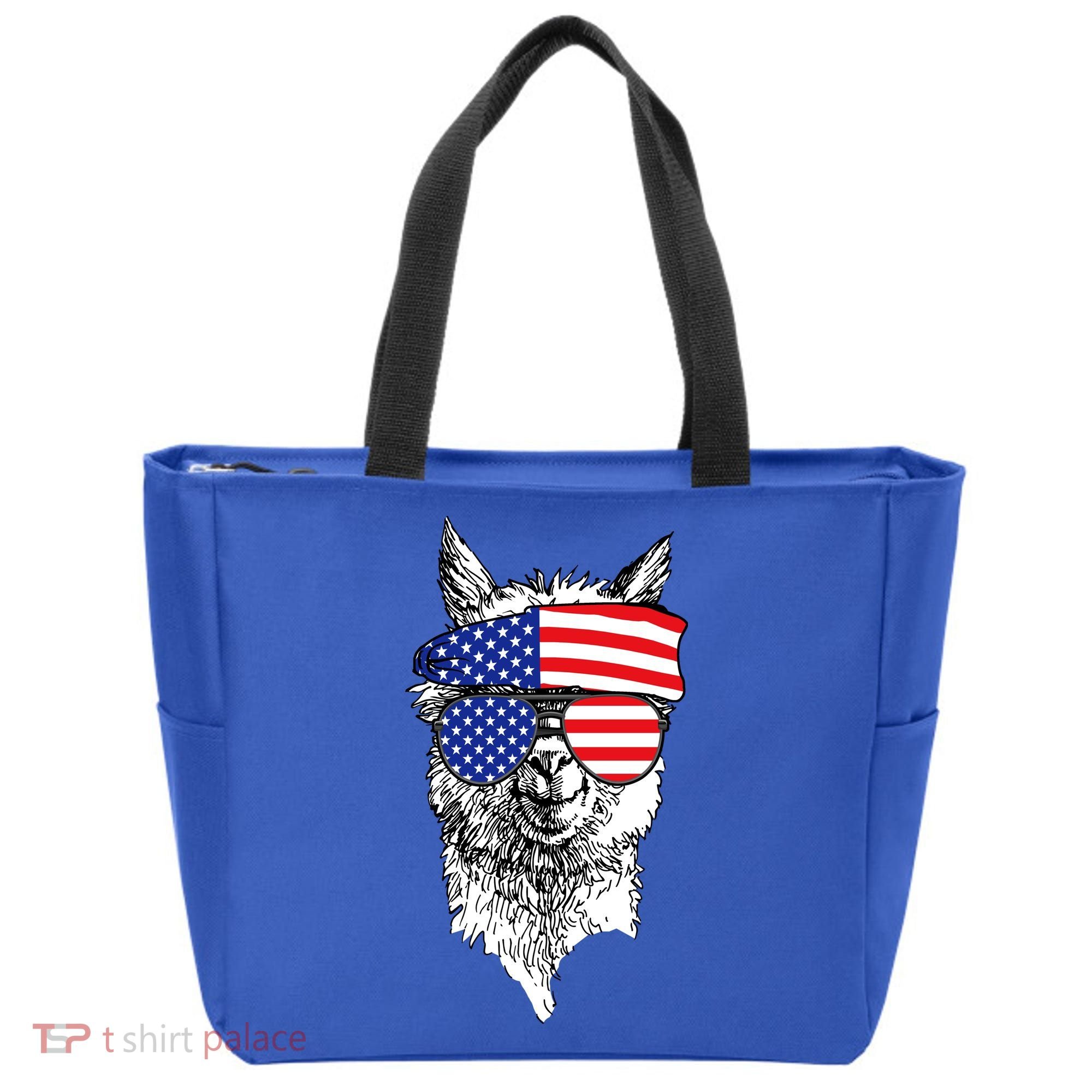USA Patriotic Llama Tote Bag