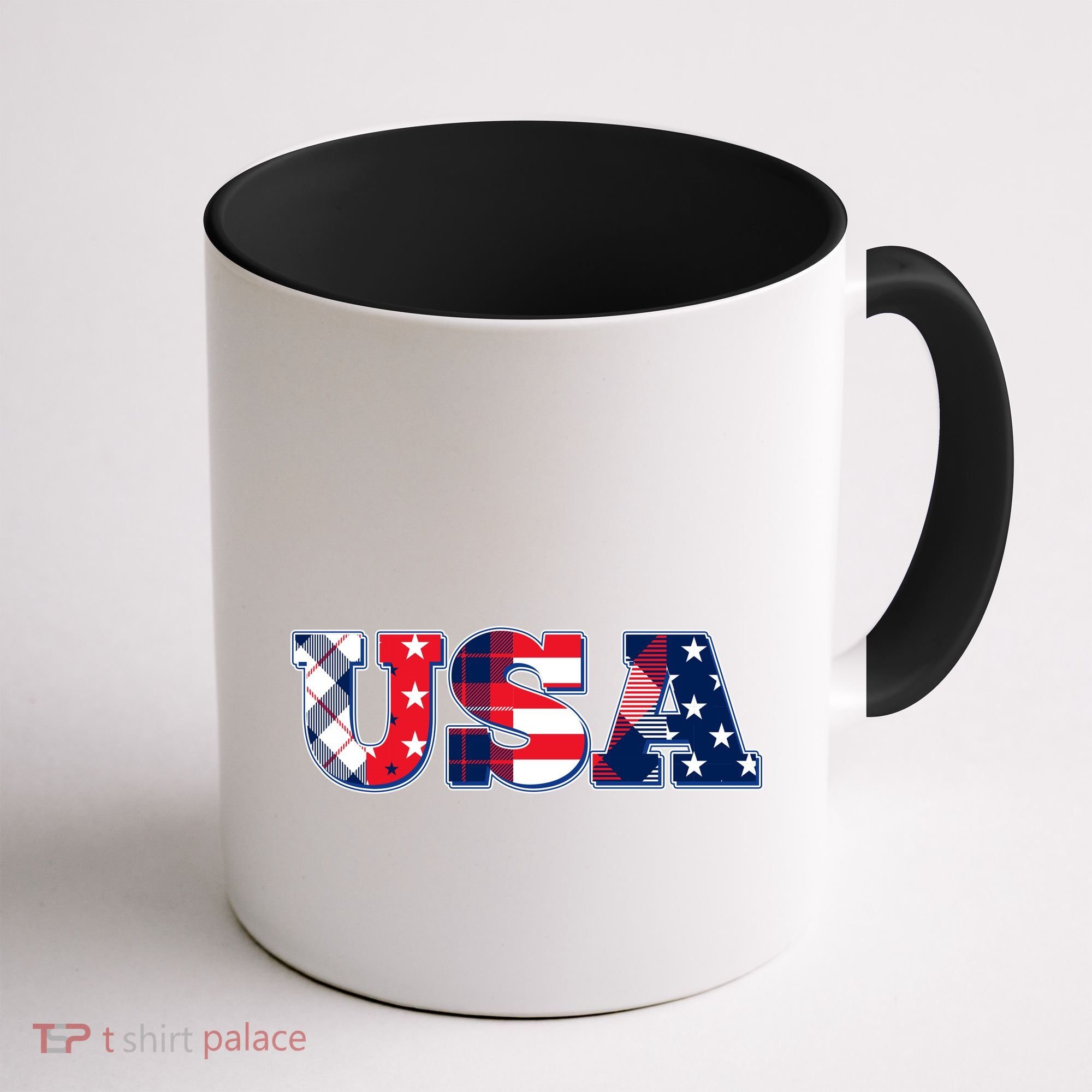 USA Patriotic Logo Star Stripes Patterns Coffee Mug