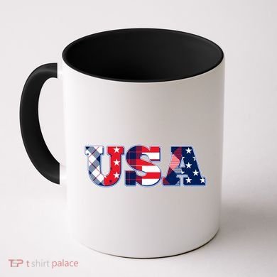USA Patriotic Logo Star Stripes Patterns Coffee Mug