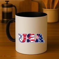 USA Patriotic Logo Star Stripes Patterns Coffee Mug thumb 4