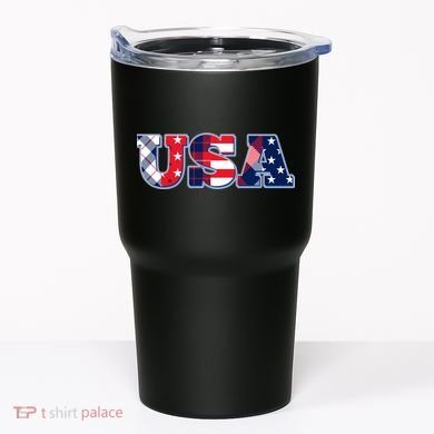 USA Patriotic Logo Star Stripes Patterns Tumbler