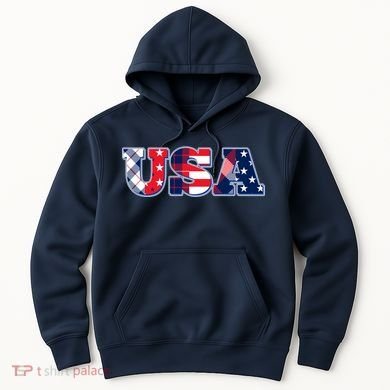 USA Patriotic Logo Star Stripes Patterns Hoodie