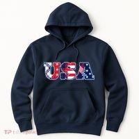 USA Patriotic Logo Star Stripes Patterns Hoodie thumb 0