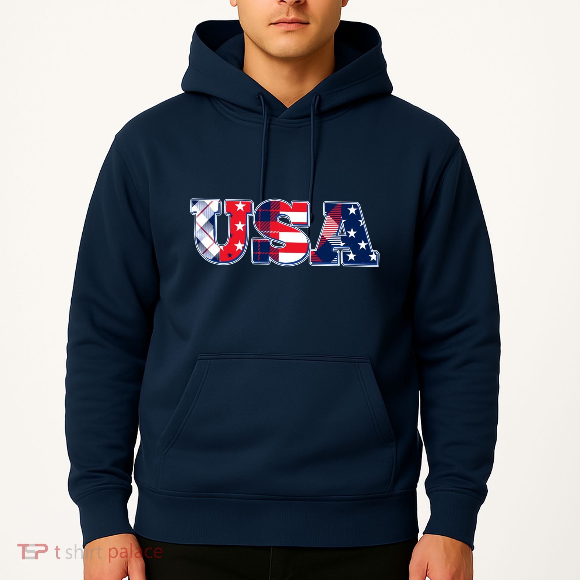 USA Patriotic Logo Star Stripes Patterns Hoodie