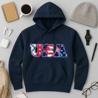 USA Patriotic Logo Star Stripes Patterns Hoodie thumb 3