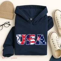 USA Patriotic Logo Star Stripes Patterns Hoodie thumb 4