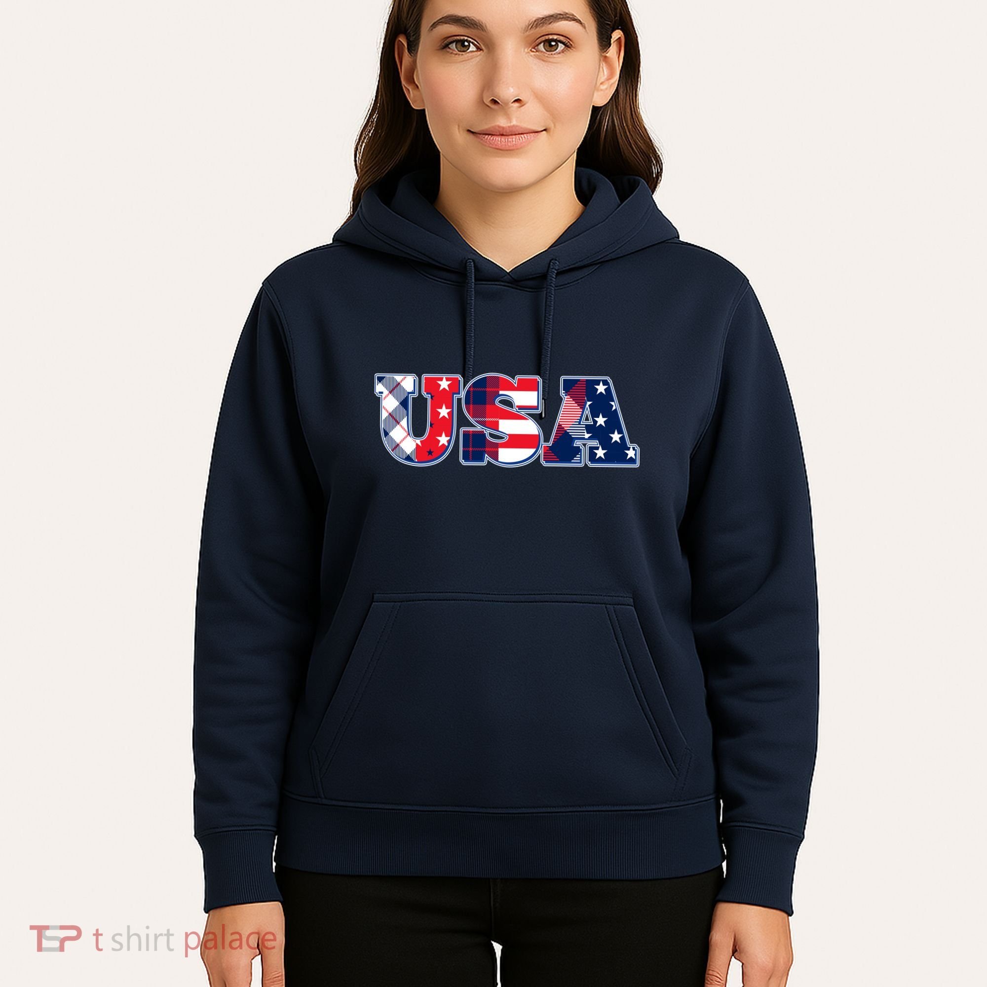 USA Patriotic Logo Star Stripes Patterns Hoodie