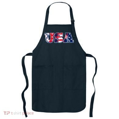 USA Patriotic Logo Star Stripes Patterns Apron