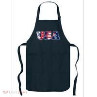 USA Patriotic Logo Star Stripes Patterns Apron thumb 0