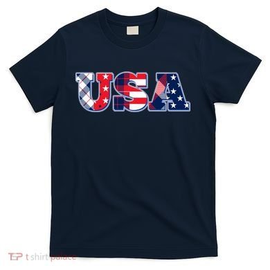 USA Patriotic Logo Star Stripes Patterns T-Shirt