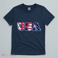 USA Patriotic Logo Star Stripes Patterns T-Shirt thumb 5
