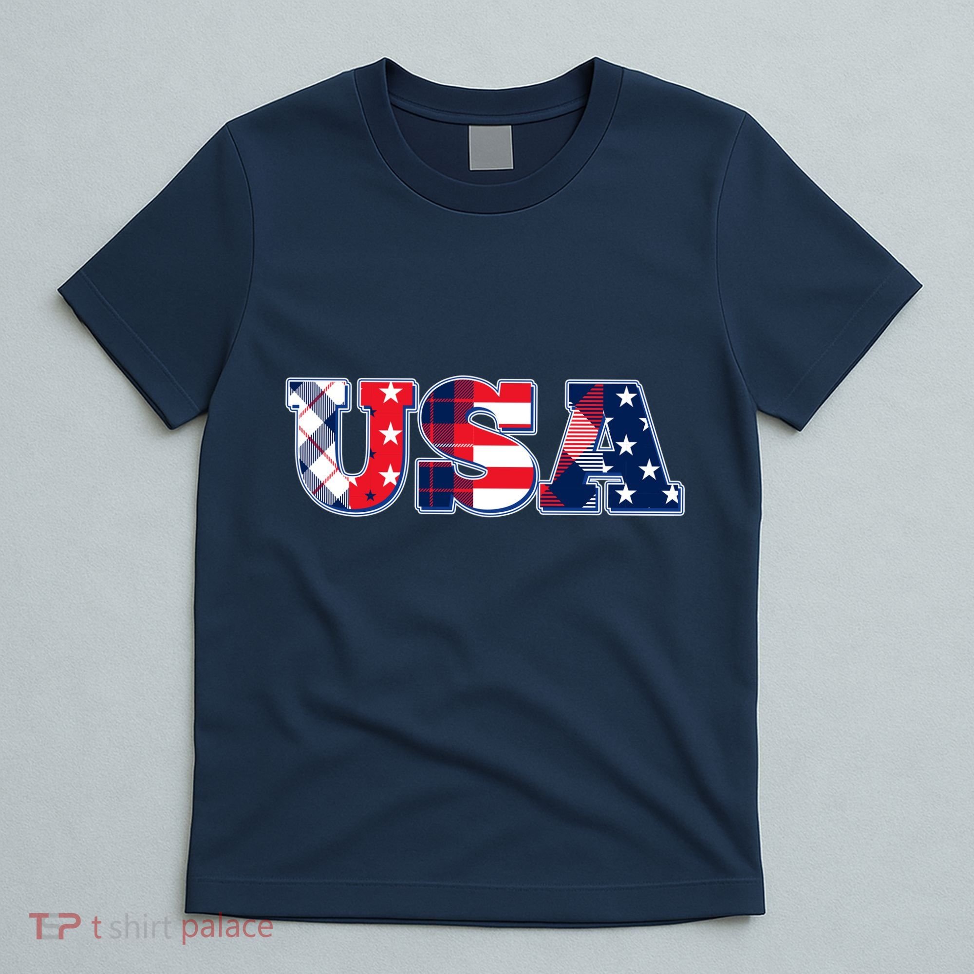 USA Patriotic Logo Star Stripes Patterns T-Shirt
