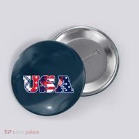 USA Patriotic Logo Star Stripes Patterns Button thumb 0