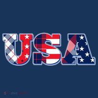 USA Patriotic Logo Star Stripes Patterns Button thumb 1