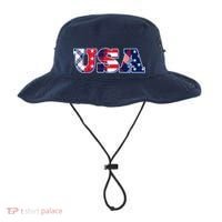 USA Patriotic Logo Star Stripes Patterns Bucket Hat thumb 0