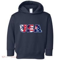 USA Patriotic Logo Star Stripes Patterns Toddler Hoodie thumb 0