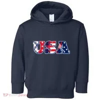 USA Patriotic Logo Star Stripes Patterns Toddler Hoodie thumb 0