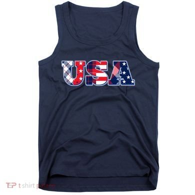 USA Patriotic Logo Star Stripes Patterns Tank Top