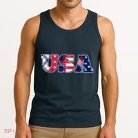 USA Patriotic Logo Star Stripes Patterns Tank Top thumb 3
