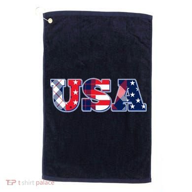 USA Patriotic Logo Star Stripes Patterns Golf Towel