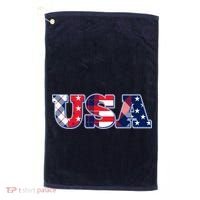 USA Patriotic Logo Star Stripes Patterns Golf Towel thumb 0