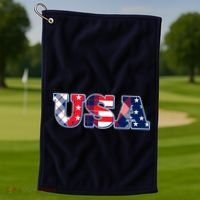USA Patriotic Logo Star Stripes Patterns Golf Towel thumb 1