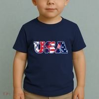 USA Patriotic Logo Star Stripes Patterns Toddler T-Shirt thumb 2