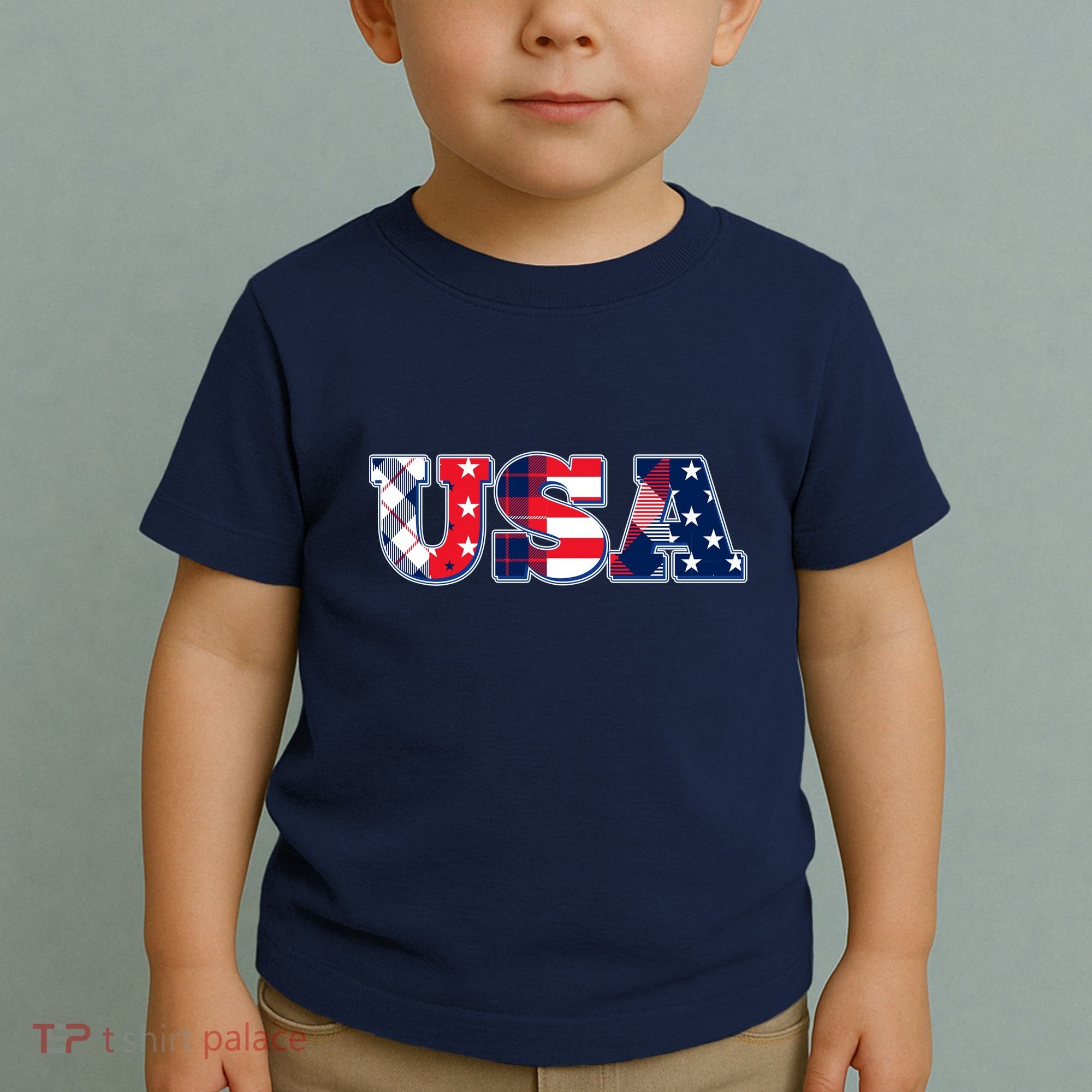 USA Patriotic Logo Star Stripes Patterns Toddler T-Shirt