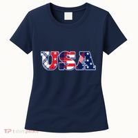 USA Patriotic Logo Star Stripes Patterns Women's T-Shirt thumb 0
