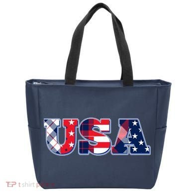 USA Patriotic Logo Star Stripes Patterns Tote Bag