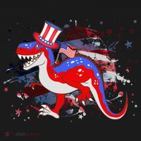USA Patriotic Presidential Dinosaur Backpack thumb 2