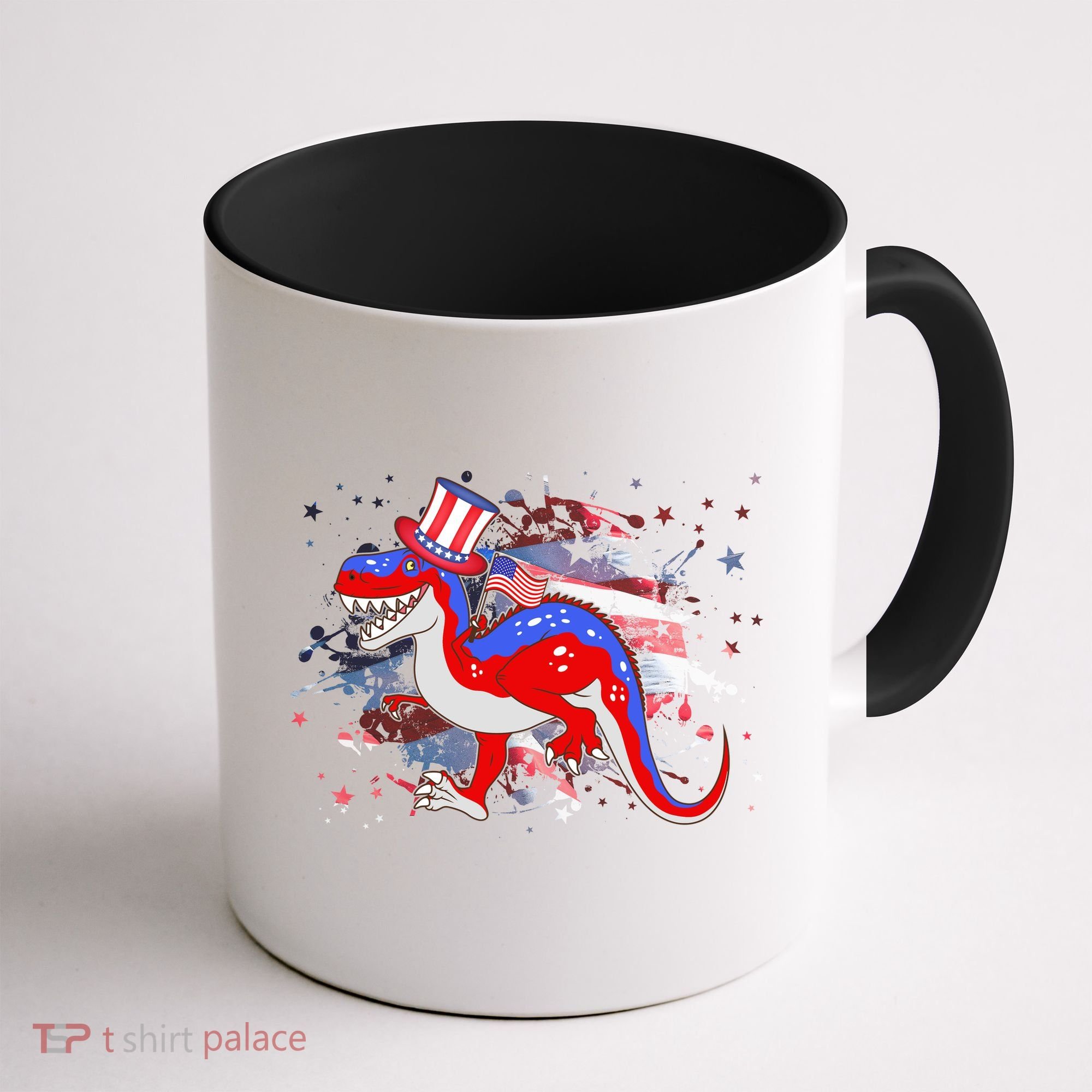 USA Patriotic Presidential Dinosaur Coffee Mug