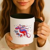 USA Patriotic Presidential Dinosaur Coffee Mug thumb 3