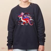 USA Patriotic Presidential Dinosaur Women's Sweatshirt thumb 0