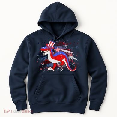 USA Patriotic Presidential Dinosaur Hoodie